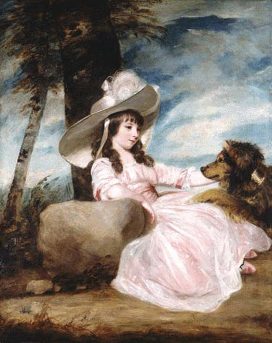 Portrait of Miss Anna Ward & Her Dog