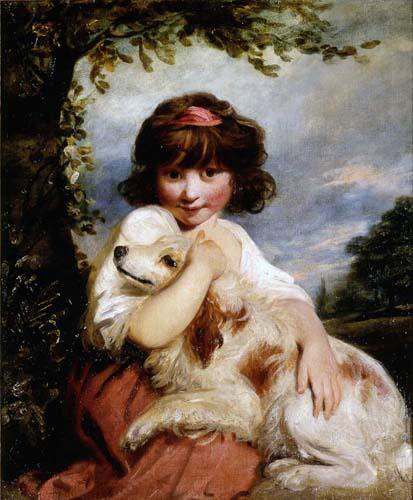 A Young Girl & Her Dog