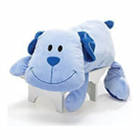 Laying Blue Puppy Plush Floor Pillow
