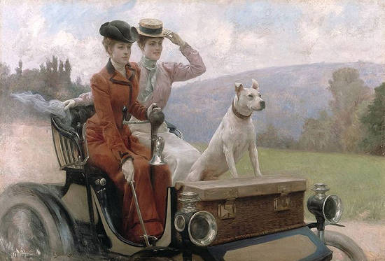 The ladies in the Bois de Boulogne Goldsmith in 1897 on a cart