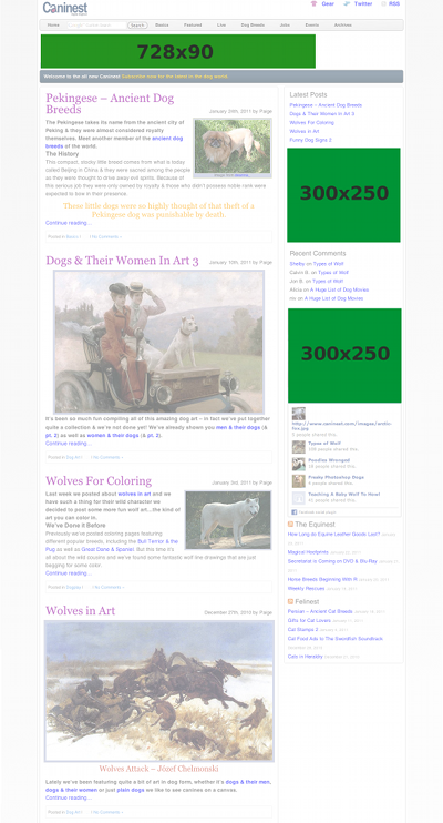 Caninest Post Advertising Zones Caninest Post Advertising Zones