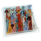 Glass Dogs Square Plate